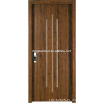 Puerta del baño del dormitorio del tocador del PVC de WPC con el diseño de cristal